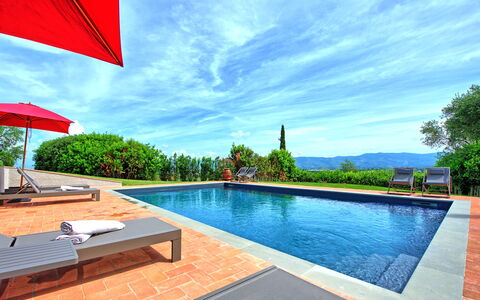 Villa Marliana: Water, Sky, Cloud, Plant, Swimming Pool, Azure, Tree, Shade, Outdoor Furniture, Rectangle