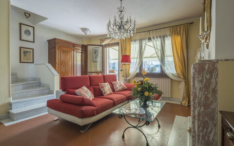 La Bouganville, Forte Dei Marmi, Private Garden, W: Furniture, Interior Design, Couch, Flooring, Floor, Living Room, Room, Wood, Ceiling, Table