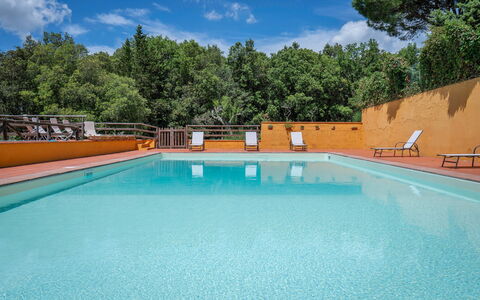 Tenuta De Paoli - Chianni, Pool, Wifi, Privacy, To: Water, Cloud, Sky, Swimming Pool, Plant, Building, Azure, Tree, Shade, Composite Material