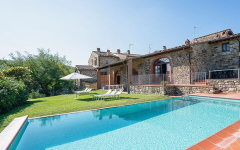 Le Masse - Greve In Chianti, Toscana: Water, Sky, Plant, Property, Building, Azure, Swimming Pool, Chair, Tree, Leisure