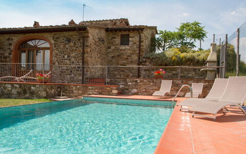 Le Masse - Greve In Chianti, Toscana: Water, Sky, Property, Plant, Swimming Pool, Building, Azure, Window, Cloud, Outdoor Furniture