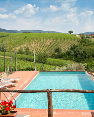 Le Masse - Greve In Chianti, Toscana: Cloud, Sky, Water, Plant, Flower, Property, Nature, Swimming Pool, Outdoor Furniture, Body Of Water