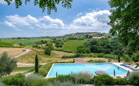 Coratina Spereto Apartment with Pool, Montaione: Swimming Pool, Outdoor Furniture, Garden, Estate, Eco Hotel, Landscaping, Sunlounger, Plantation, Villa, Resort Town