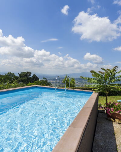 La Casa Di Elda, Holiday Home With Pool, Uzzano, T: Cloud, Sky, Plant, Water, Swimming Pool, Tree, Outdoor Furniture, Shade, Rectangle, Grass