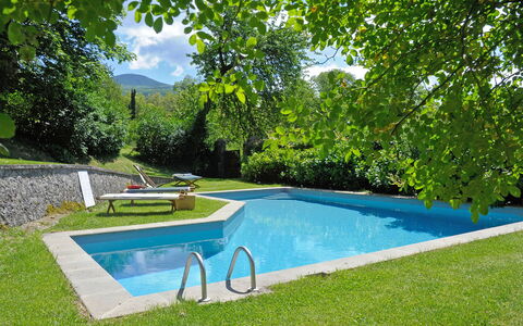 Casa Di Pietro In Vivo D'orcia, Pool: Water, Plant, Property, Swimming Pool, Azure, Tree, Cloud, Outdoor Furniture, Sky, Shade