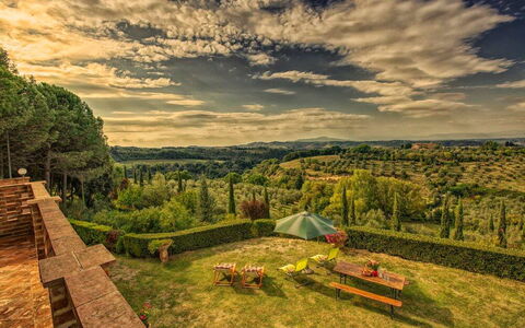 Leccino: Cloud, Sky, Plant, Natural Landscape, Leaf, Tree, Land Lot, Wood, Highland, Vegetation