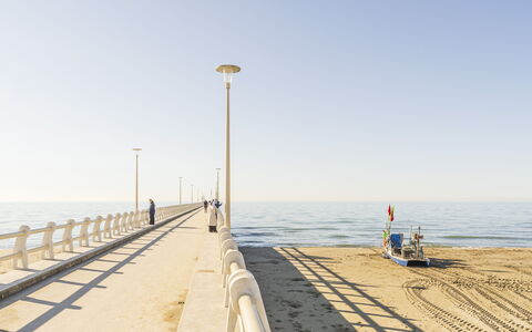 Camaiore House With Pool, La Casa Dei Ricci: Sea, Horizon, Ocean, Coastal And Oceanic Landforms, Coast, Beach, Shore, Walkway, Boardwalk