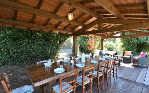 Villa Sette Ponti Levante: Table, Furniture, Plant, Chair, Tableware, Interior Design, Outdoor Furniture, Leisure, Real Estate, Tree