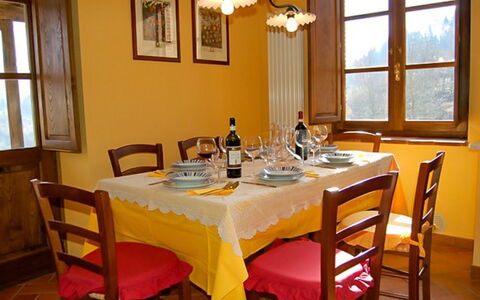 Villa Gelsomino: Table, Furniture, Tableware, Property, Window, Chair, Tablecloth, Interior Design, Kitchen & Dining Room Table, Wall