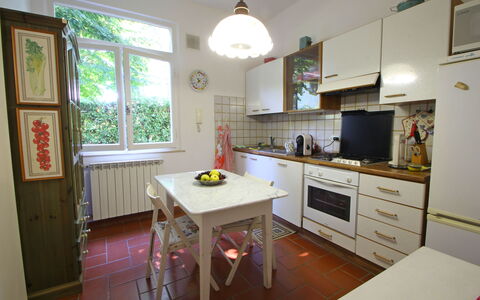 Casa La Pineta: Furniture, Cabinetry, Window, Table, Countertop, Kitchen, Wood, Interior Design, Drawer