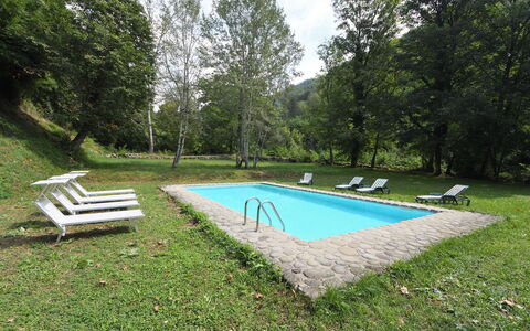 Villa Del Mulino: Water, Plant, Swimming Pool, Shade, Tree, Outdoor Furniture, Grass, Sky, Natural Landscape, Leisure