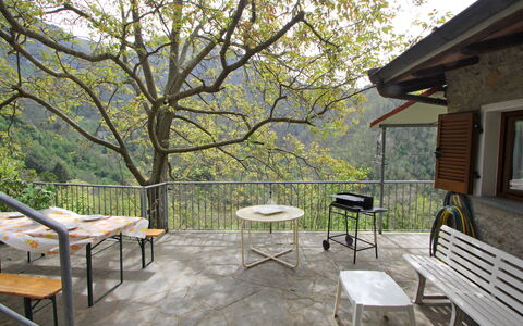 Casa Le Grotte: Furniture, Window, Plant, Table, Shade, Tree, Interior Design, Outdoor Furniture, Leisure, Outdoor Table
