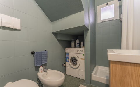 Emma House, Terrace and Sea View, Moneglia: Bathroom Sink, Property, Plumbing Fixture, Sink, Tap, Bathroom, Purple, Toilet Seat, Toilet, Interior Design