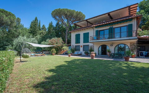 Chianti Hills Apartment, Pool, Ac: Plant, Property, Window, Sky, Tree, Building, Land Lot, Grass, Shade, Leisure
