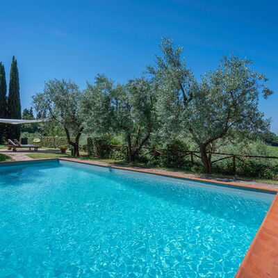 Chianti Hills Apartment, Pool, Ac: Blue, Swimming Pool, Hacienda, Shade, Backyard, Water Feature, Eco Hotel, Landscaping, Villa, Resort