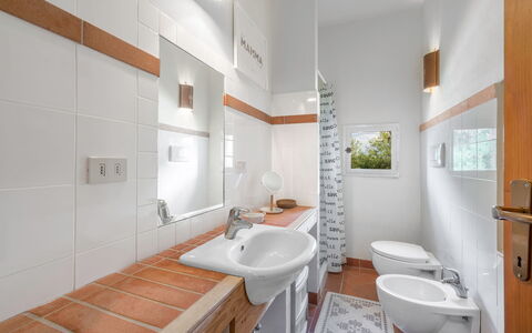 Il Palazzetto Francigena, Monteriggioni: Flooring, Plumbing Fixture, Interior Design, Bathroom, Floor, Bathroom Sink, Sink, Tap, Plumbing, Home