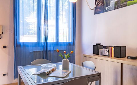 Florentine Careggi Loft: Table, Furniture, Building, Property, Window, Plant, Flower, Chair, Wood, Interior Design