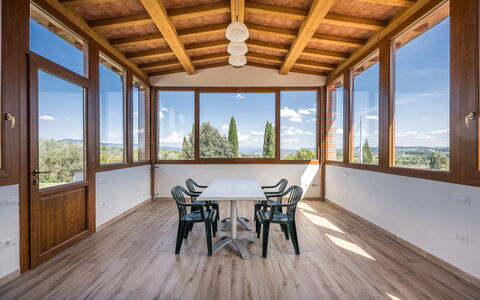 Villacolle 1, Poggio a Caiano, Hot Tub, Wifi, Ac: Sky, Property, Furniture, Building, Window, Table, Wood, Shade, Interior Design, Architecture