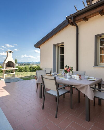 Villacolle 1, Poggio a Caiano, Hot Tub, Wifi, Ac: Table, Plant, Sky, Property, Furniture, Window, Cloud, Building, Azure, Flowerpot