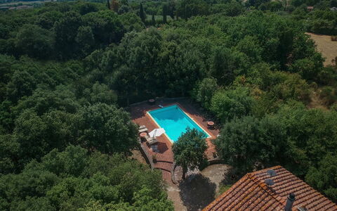 Santa Colomba House, Siena, Nature And Pool: Water, Property, Swimming Pool, Tree, Natural Landscape, Building, Landscape, Leisure, Eco Hotel, Urban Design
