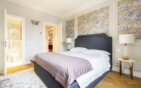 Albizi Penthouse Luxury Apartment In Florence By P: Furniture, Azure, Wood, Textile, Cabinetry, Interior Design, Building, Comfort, Architecture, Floor