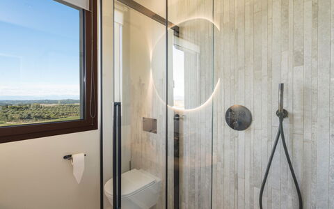 Ciliegino Spereto Apartment, Pool And Relax , Mont: Window, Door, Building, Wood, Floor, Bathroom, Flooring, Shower Door, Glass