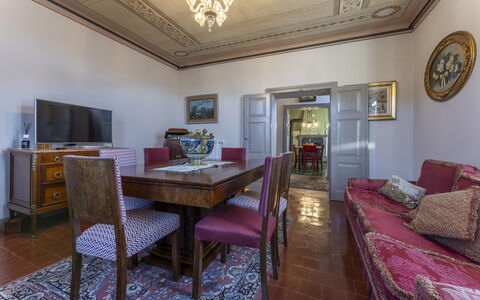 Orazio Liberty House,Lunigiana, Nature: Furniture, Picture Frame, Table, Wood, Lighting, Interior Design, Floor, Flooring, Chair, Building