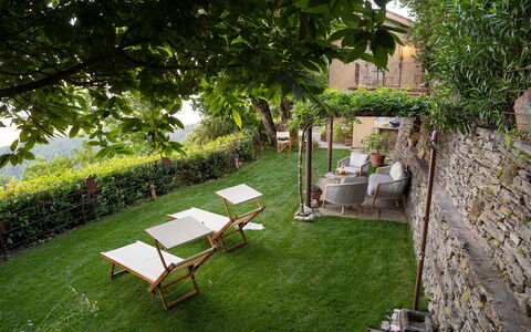 La Casa Sul Forte: Plant, Outdoor Furniture, Outdoor Bench, Shade, Grass, Outdoor Table, Tree, Leisure, Shrub, Landscape