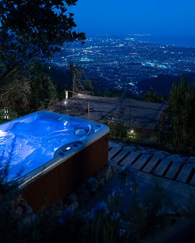 La Casa Sul Forte: Sky, Plant, Blue, Tree, Building, Swimming Pool, Shade, Landscape, Roof, Leisure