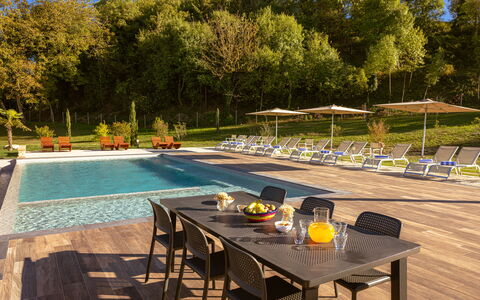 Il Borgo, Borgo Campassini, Monteriggioni: Swimming Pool, Outdoor Furniture, Furniture, Resort, Chair, Table, Eco Hotel, Outdoor Table, Garden, Shade
