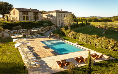 Il Borgo, Borgo Campassini, Monteriggioni: Swimming Pool, Land Lot, Estate, Farmhouse, Resort, Villa, Cottage, Outdoor Furniture, Garden, Landscaping