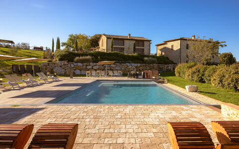 La Piazzetta, Borgo Campassini, Monteriggioni: Home, Swimming Pool, Estate, Farmhouse, Villa, Outdoor Furniture, Resort, Cottage, Garden, Landscaping