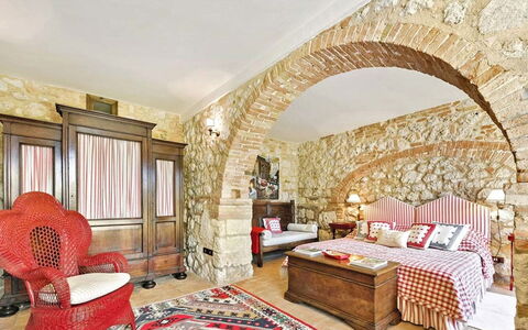 Villa Aiola: Furniture, Interior Design, Wall, Textile, Ceiling, Flooring, Bedroom, Lighting, Floor, Bed