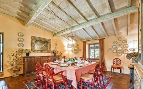 Villa Aiola: Furniture, Interior Design, Wall, Flooring, Ceiling, Table, Chair, Lighting, Floor, Dining Room