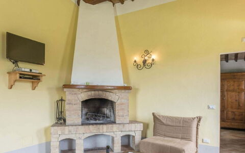 Podere Aurora: Wall, Flooring, Interior Design, Floor, Furniture, Hearth, Ceiling, Room, Home, Living Room