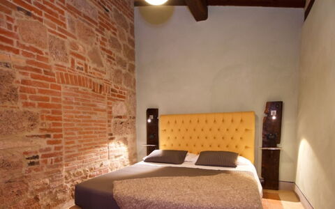 Podere della Bruciata: Wall, Bedroom, Furniture, Interior Design, Bed, Flooring, Floor, Bed Sheet, Ceiling, Room