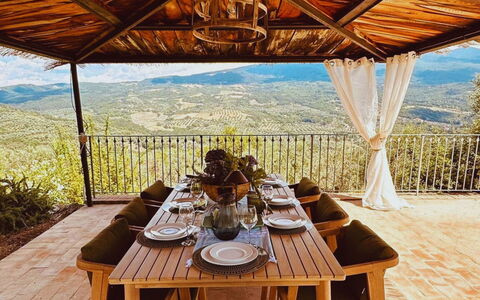 Poggio Aperto: Furniture, Hill, Chair, Table, Outdoor Furniture, Mountain Range, Eco Hotel, Porch, Outdoor Table, Resort