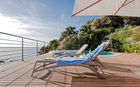 Villa Baia al Mare: Blue, Water, Outdoor Furniture, Furniture, Chair, Umbrella, Resort, Sunlounger, Shade, Eco Hotel