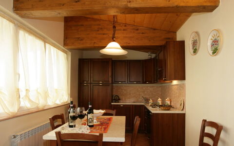 San Giuseppe Villa: Interior Design, Furniture, Flooring, Wood, Ceiling, Countertop, Kitchen, Light Fixture, Room, Floor