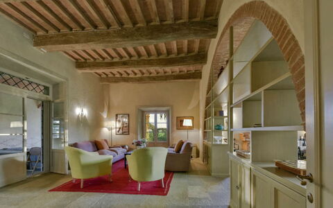 Villa Il Serraglio: Furniture, Interior Design, Wall, Flooring, Ceiling, Floor, Room, Couch, Lighting, Living Room