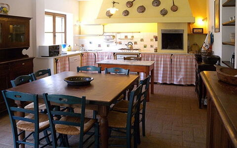 Casale Gioiello: Furniture, Interior Design, Flooring, Wood, Table, Room, Kitchen & Dining Room Table, Chair, Kitchen, Ceiling