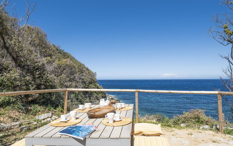 Villa Marciana: Blue, Horizon, Coastal And Oceanic Landforms, Sea, Coast, Ocean, Sunlight, Shore, Handrail, Tropics