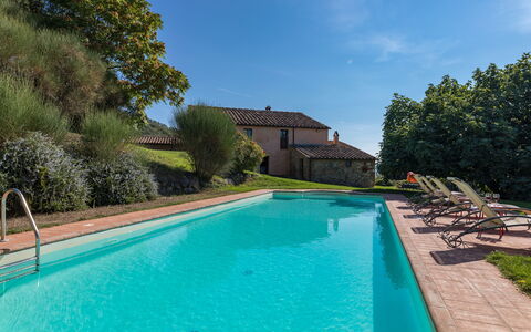 Villa Belvedere: Blue, Swimming Pool, Hacienda, Villa, Farmhouse, Water Feature