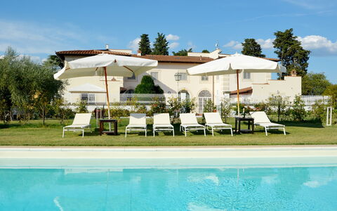 Villa Yvonne: Swimming Pool, Resort, Estate, Outdoor Furniture, Garden, Sunlounger, Lawn, Hacienda, Villa, Yard