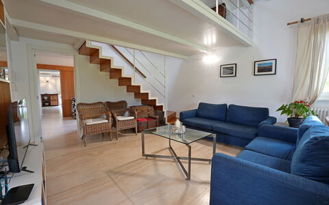 Villa Alex: Furniture, Interior Design, Flooring, Couch, Wood, Floor, Ceiling, Room, Table, Living Room