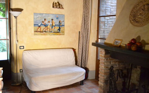 Appartamento Pietra Viva, Wifi, Near Perugia: Furniture, Wall, Interior Design, Flooring, Wood, Floor, Room, Picture Frame, Lighting, Living Room