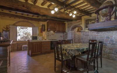 Ulivo: Furniture, Wall, Flooring, Interior Design, Wood, Ceiling, Floor, Kitchen, Kitchen & Dining Room Table, Lighting