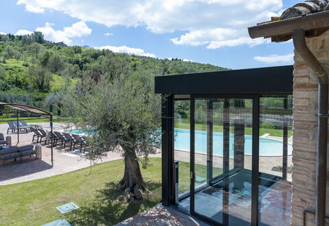 Villa Trasimena: Swimming Pool, Shade, Eco Hotel, Resort, Landscaping, Estate, Outdoor Furniture, Garden, Outdoor Structure, Backyard