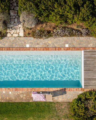 Villa Olivo: Blue, Water, Swimming Pool, Composite Material, Water Feature, Resort, Shade, Landscaping, Eco Hotel