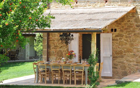 Casale le Fonti: Wood, Furniture, Cottage, Door, House, Table, Chair, Garden, Home